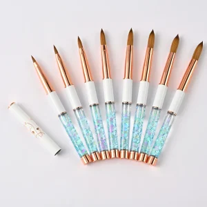 Kolinsky Finger Soft Nail Brushes Nail Polish Gel Brush Art Design Acrylic Nail Brushes Kit