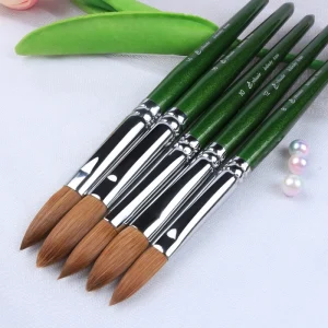 Kolinsky Sable Nail Brush with Wood Handle Acrylic Sizes 8 10 12 14 16 for Beauty Use