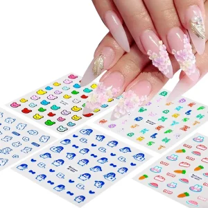 Korea Style 3D 5D Nail Art Sticker Decals Accessories for Nail Decoration Made of Plastic