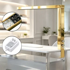 L-shaped Nail Table Lamp for Nail and Eyelash Care Eyebrow Tattooing Nail Beauty Salon Desktop Lighting Lamp