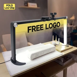 LED Half Moon Nail Light Dimmable Nail Beauty Lamp Foldable Reading Desk Lamp Fill Light Diming Table Lamp