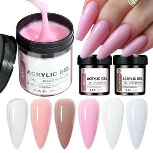 Large Capacity 150G Clear Hard Gel for Nail Extension DIY UV LED Nail Gel Builder for Art Nail Strengthen Gel