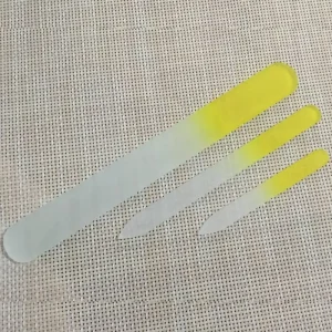 Large Medium Mini Size Tempered Glass Yellow Glass Nail Gel Removal Polish Manicure Edge Sanding Files