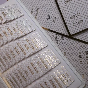 Large Print Stickers Gold Foil Embossed Lettering 80 Chapters Labels For Easy Navigation Bible Tabs For Women