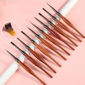 Latest Design Premium French Nail Art Brush with Elegant Handle Gel Nail Brush Hith Quality French Tip Nails Brush
