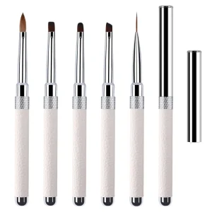 Leather Design Liner Drawing Kolinsky Nail Brushes Acrylic High Quality Nail Brush Set Gel Brush UV Gel Nail