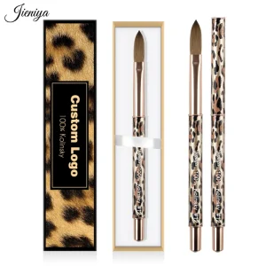 Leopard Design Professional Nail Salon Tools Gel Nails Brush Acrylic Kolinsky Different Size Kolinsky Brush