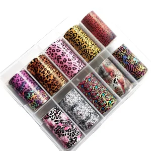 Leopard Nail Transfer Foil Sticker for Nail Art Decoration 4*100CM