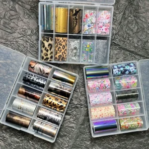 Leopard Print Snake Pattern Nail Transfer Foil Lace Nail Foil Transfer Sticker Nail Accessories
