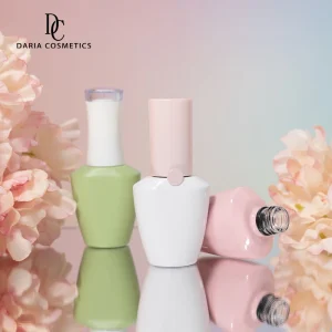 Light Colors Nail Gel Polish Bottle With Cap and Brush Empty 13ml Glass Bottle