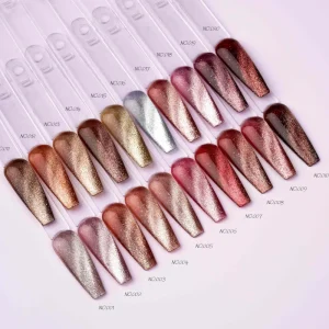 Light Colors Nail Gel Shine Flash Soak Off Cat Eye Gel Polish Private Label 9D Cat Eye Gel Polish Long Lasting for Nail Art Diy