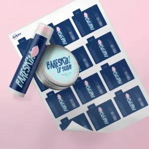 Lipstick Tube End and Body Sticker Lipstick Tube Packaging Stickers Custom Vinyl Sticker Lipstick Adhesive Sticker Product Label