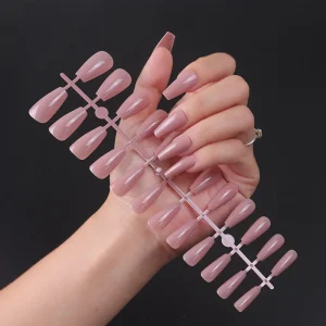 Long Half Cover Artificial Press On Nails Square ABS Design for Nail Art Salon Ballet Shaped for Finger Application