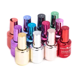 Long Last Dray Fast Professional Use Nail Art Gel Mirror Effect Colors Gold Silver Nail Polish Kit with Free Sample