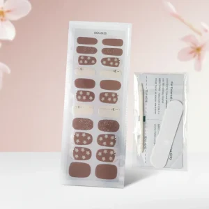 Long Lasting Eco-friendly 2D UV Gel Nail Stickers Semi-Cured Wraps Nail Art for Manicure