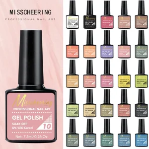 Long Lasting UV LED Gel 7.5ml 66 Colorful Gel Nail Polish for Manicure Nail Art Design Semi Permanent Soak off Gel Varnish