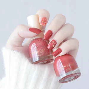 Long Lasting Water Based Nail Polish Private Label High Toughness 19 Colors clear Peel off Top Coat UV Nail Polish Water Base