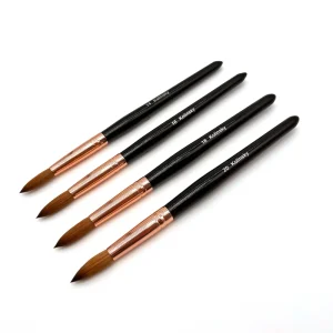 Low MOQ Nail Supplies Multiple Sizes Options 100% Pure Kolinsky Acrylic Nail Brush for Nail Powder