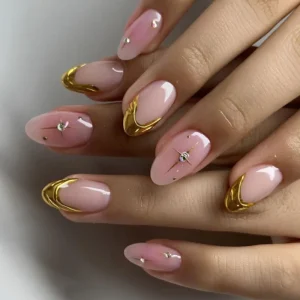 Low Price Custom Logo OEM ODM High Quality Designer French Style Press on Nails with Glue