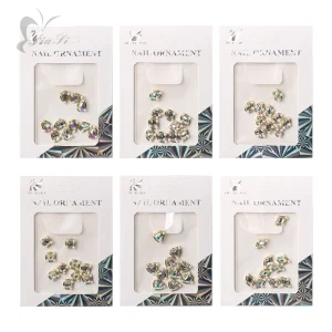 Luxurious 3D Nail Art Jewelry Silver Gold Crown Shape Crystal Rhinestone Accessories Metal Alloy Zircon Nail Charms