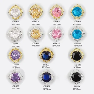 Luxurious 3D Nail Colored Zircon Jewelry High quality Colored Rhinestone Flat Back MingLee DIY Nail Decorations