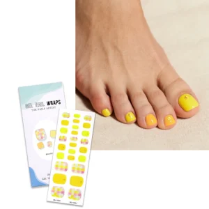 Luxury 3D Imitation Diamond Gradient Shiny Toe Plastic Waterproof Gel Nail Stickers Summer Toenail Foil Full Wraps
