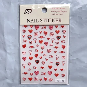 Luxury Brand Name Logo Designer Nail Art Foil Stickers Transfer Paper Decals