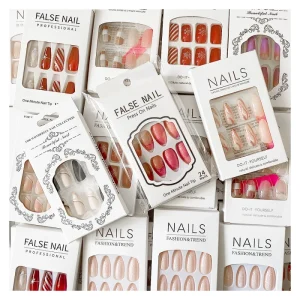 Luxury Coffin False Nails Art Acrylic French Artificial Fingernails Fake Nails Press on Nails Price