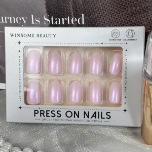Luxury Designer Squrouond Nail Tips 24Pcs Manicure Free Sample Long Lasting ABS Manicure Press Made ABS Material Nail Tips