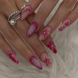 Luxury Handmade Acrylic Press On Nails 24pcs Custom Packaging Good Material for Fashionable Finger