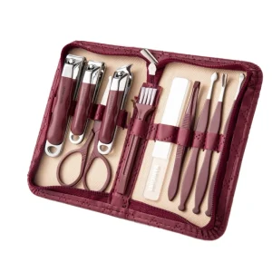 Luxury High Quality 10 Piece Nail Clippers Set Complete Manicure Tools for Personal Nail Care for Fingers