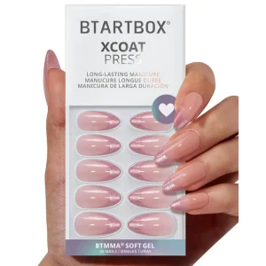 Luxury Medium Almond Artificial Fingernails Soft Gel Pink Cat Eye French Tip Winter Press On Nails Bulk