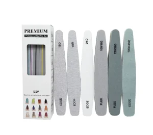 Luxury Professional Portable Gel Nail File Set 180 240 Buffers Double Sided Manicure Polisher Washable Foot File
