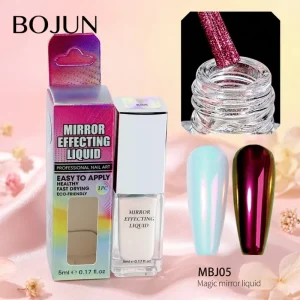 MBJ Series 14 Colors Magic Mirror Liquid Aurora Mermaid Chrome Powder Metallic Nail Art TPO-Free MSDS Factory Direct Bulk