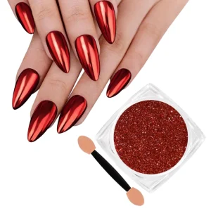 MCB08 Chrome Nail Powder Metallic Mirror Effect Holographic Shimmer Glitter Manicure Decoration Nail Art Pigment