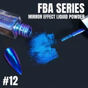MFBA12 High Gloss Mirror Effect Chameleon Liquid Powder Color Shifting Metallic Nail Art Pigment Custom Logo MSDS
