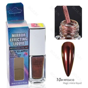 MFDA 16 Colors Chameleon Mirror Powder Glass Bottle Individual Box Color Shifting Metallic Nail Art Chrome MSDS