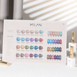 MILAN New Nail Art Painting Gel Flashing Diamond Reflective Glitter Disco Liner UV Gel Polish Nail Gel Polish Set 24colors