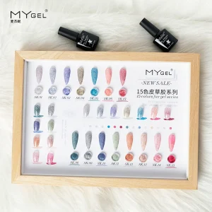 MYGEL Winter Style Most Popular UV Nail Gel Soak Off 15 Colors Fur Gel Polish for Nail Beauty