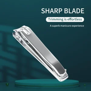 Maca Professional Carbon Steel Silver Fingernail Clippers Big Nail Cutter with Nail File for Nail Salons