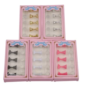 Magnetic False Nail Tips Practice Training Press on Nails Display Holder Stand for Nail Art Practice