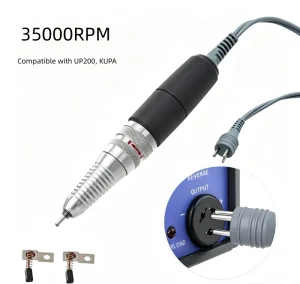 Manicure 35000RPM Electric File Japan Motor Nail Polisher Drill UP200 Handpiece for KUPA KP60 KP65 Upower Purple Machine