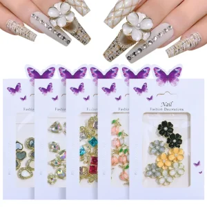 Manicure Decorations Heart Flower Rhinestone Tulips Rabbit Shape Nail Art Decoration