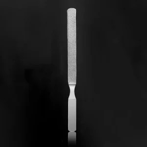 Manicure Nail File Double Sided Stainless Steel Diamond Buffer Eco friendly Curved Nail Polishing Tool with Strip Mini Nail File
