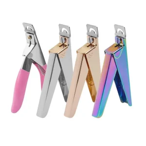 Manicure Pedicure Stainless Steel False Nail Art Tips Clippers Cutter with Rounded Blade Tip and Gift Box