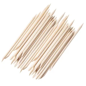 Manicure Pedicure Tool Wood Nail Sticks Double Sided Cuticle Pusher Remover for