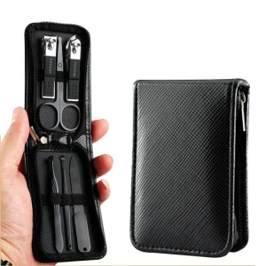 Manicure Set 6pcs Customizable Logo Nail Clippers Kits with Zipper Bag Beauty Tool Kit Made From Stainless Steel