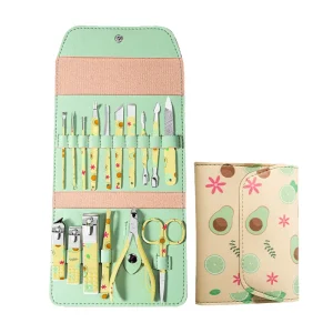 Manicure Set Nail Clippers Pedicure Kit Professional 16 Pcs Stainless Steel Grooming Kit Nail Care Tool with Travel Leather Case