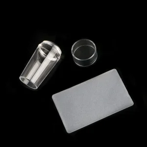 Manicure Tool Nail Art Stamp clear Silicone Crystal Nail Stamper for At home Manicure