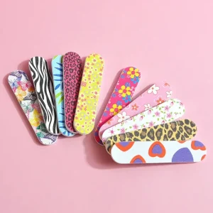 Manicure Tools Colorful Double Sided Emery Boards Small 9Cm Mini Nail File Nail File Trimming Tool